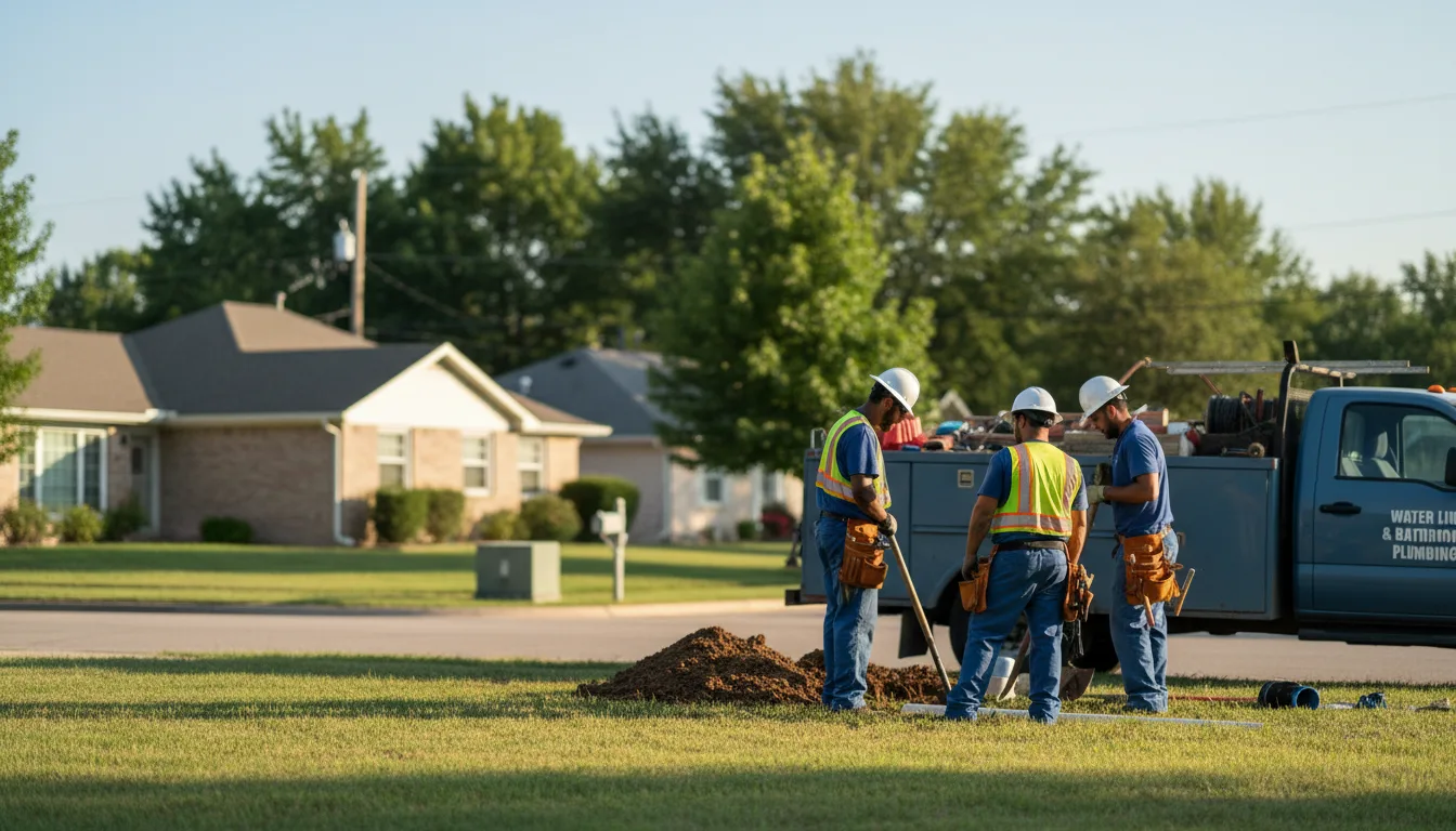 Residential water line and bathroom plumbing service in New Lexington, OH